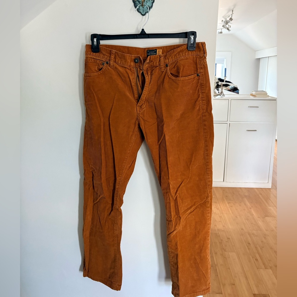 J. Crew Men's Corduroy Pants in Rust